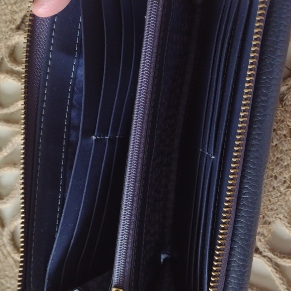 KATE SPADE Long Wallet NAVY NWOT - Picture 4 of 13